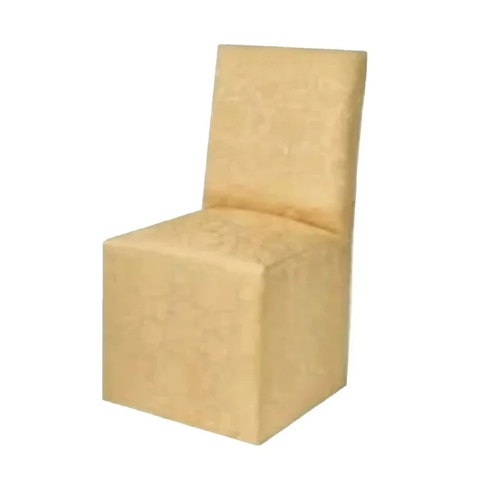 2 brand new YELLOW Holiday Medley Damask Chair Covers for Dining Room Chairs